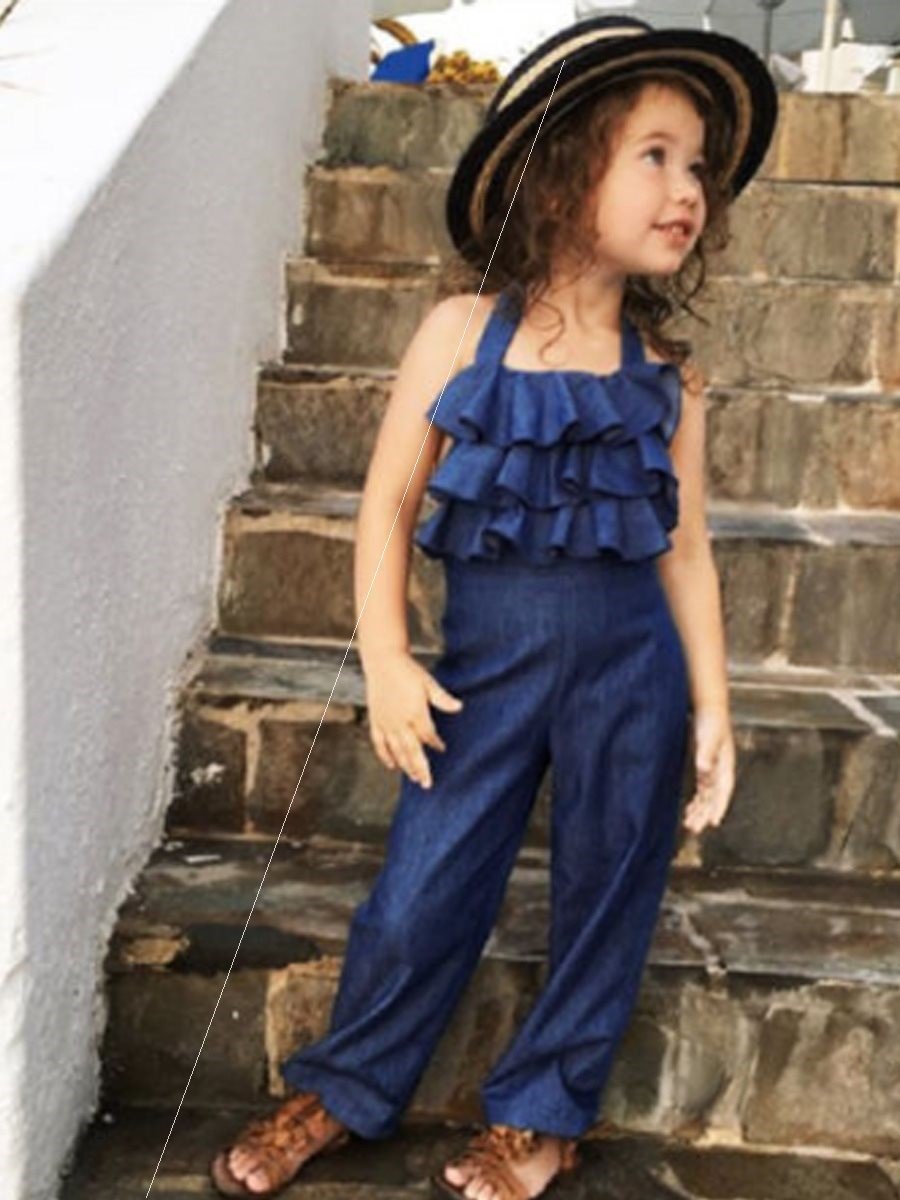 "Ins Jeans with Sling Design for Stylish Comfort"