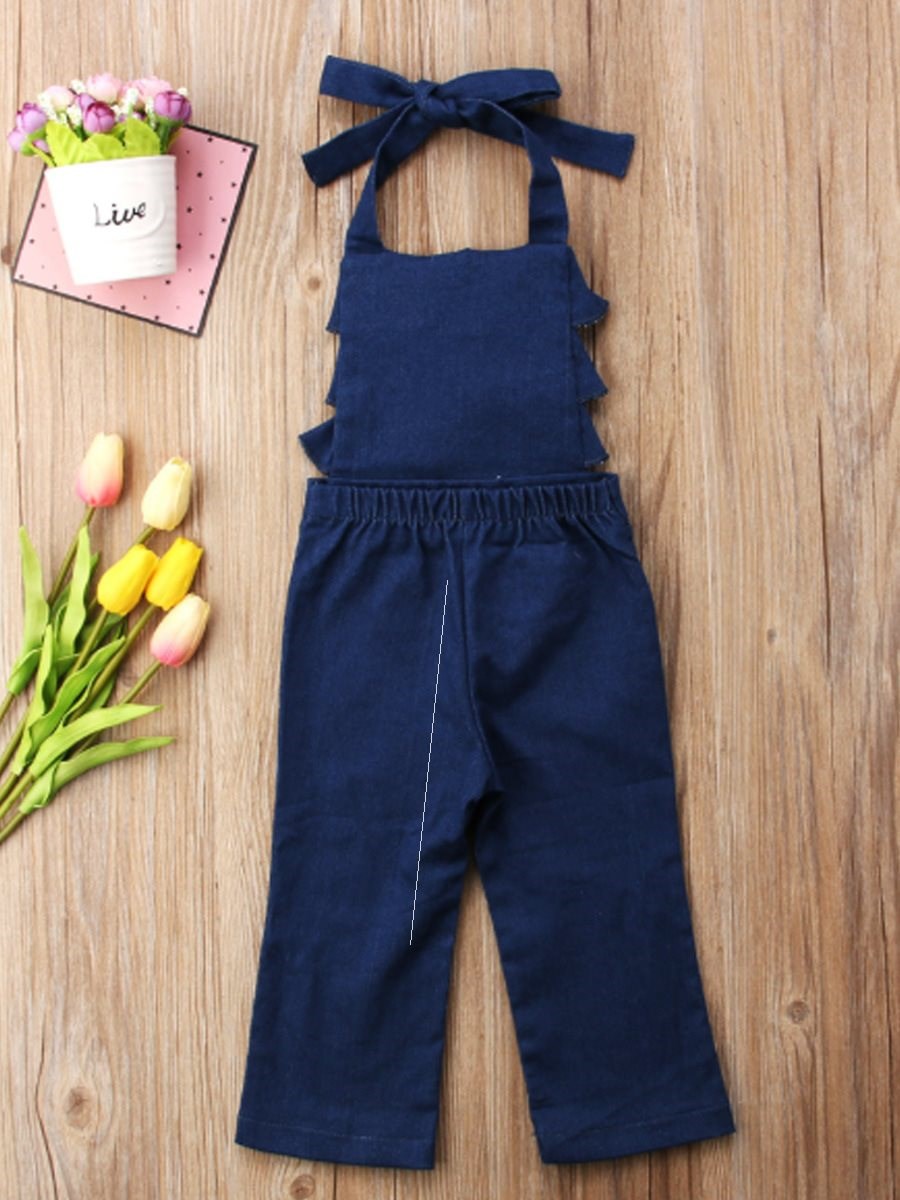 "Ins Jeans with Sling Design for Stylish Comfort"